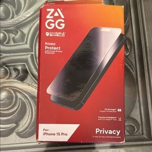 Zagg InvisibleShield Privacy Screen Protector for iPhone 15 Pro